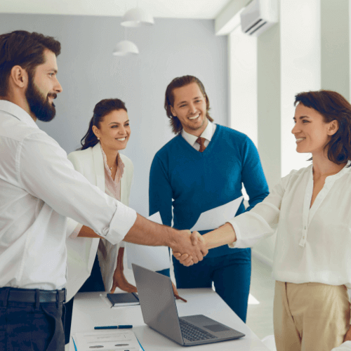 Persona en una entrevista de trabajo